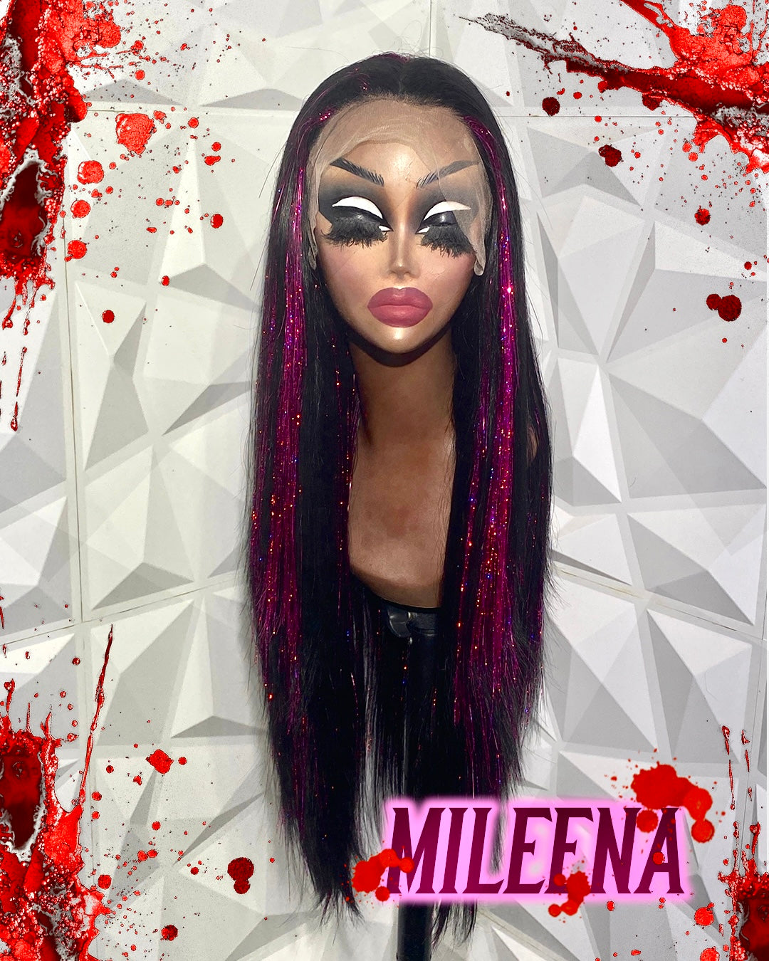 Mileena (Chunky tinsel wig)