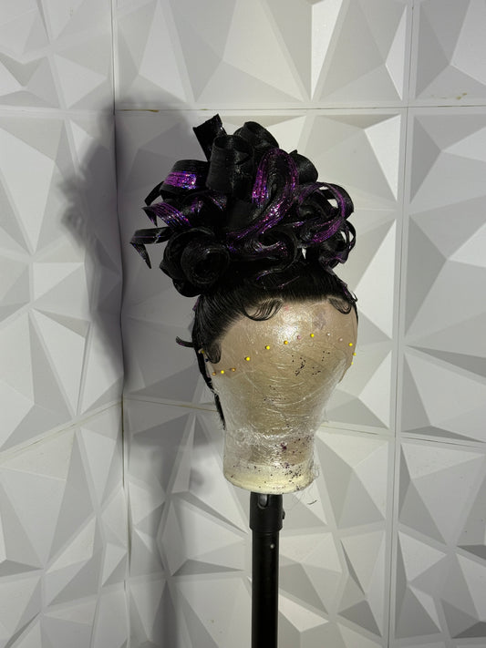 90's UPDO / Purple Highlights