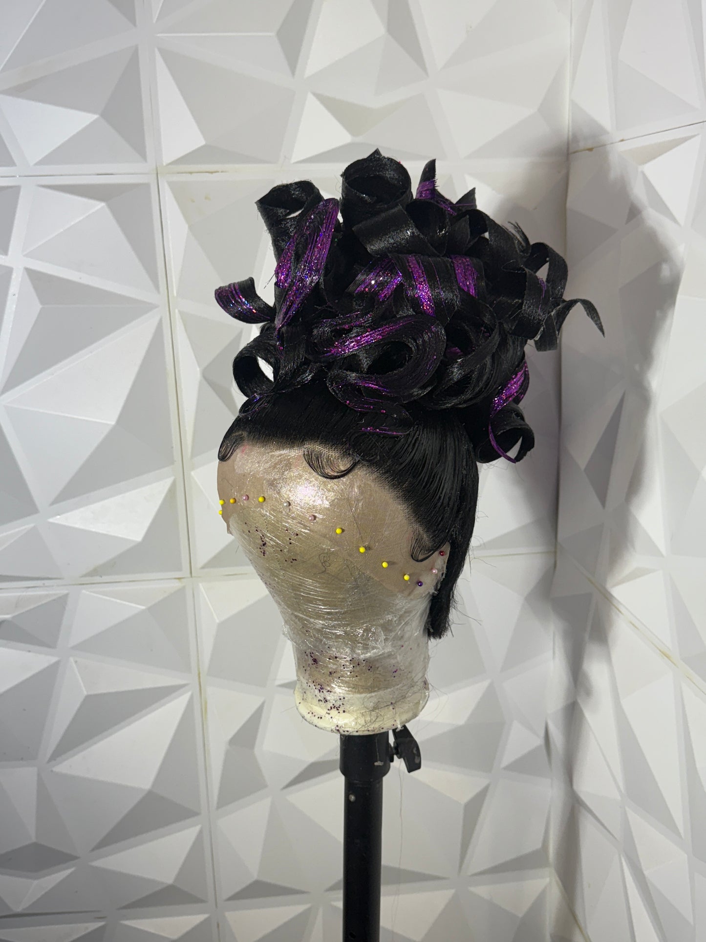 90's UPDO / Purple Highlights