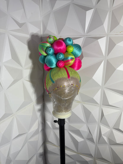 Neon Lights Ball Updo