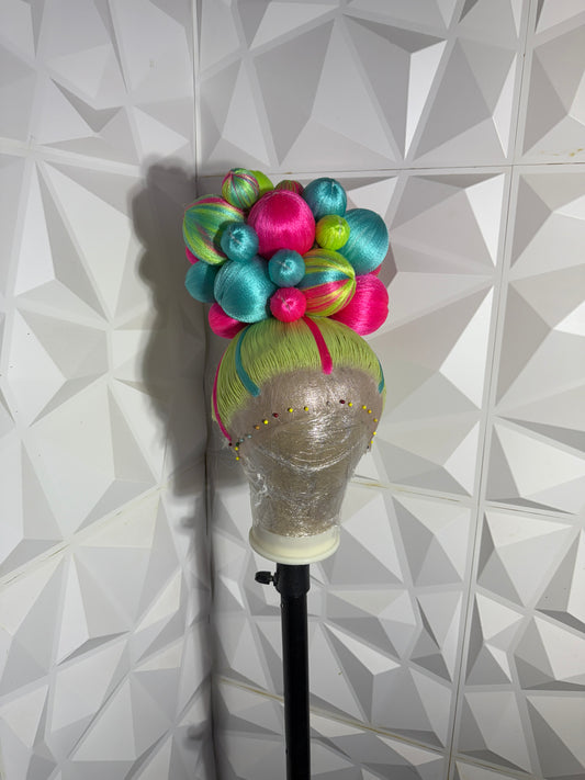 Neon Lights Ball Updo