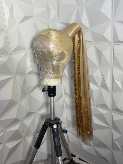 Classic 613 Gold tinsel Ponytail