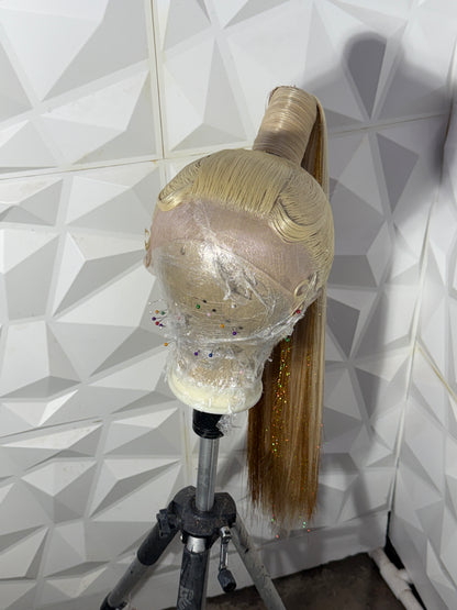 Classic 613 Gold tinsel Ponytail