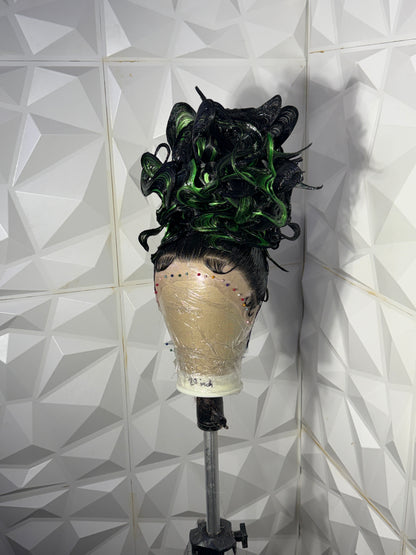 90s Wavy Updo (1B/LIME GREEN)