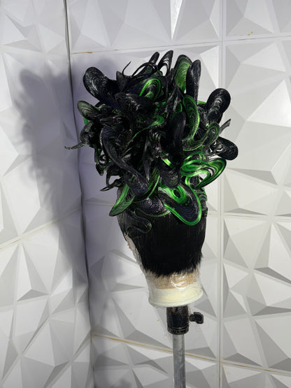 90s Wavy Updo (1B/LIME GREEN)