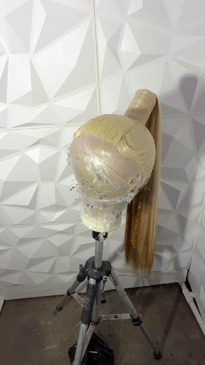 Classic 613 Gold tinsel Ponytail