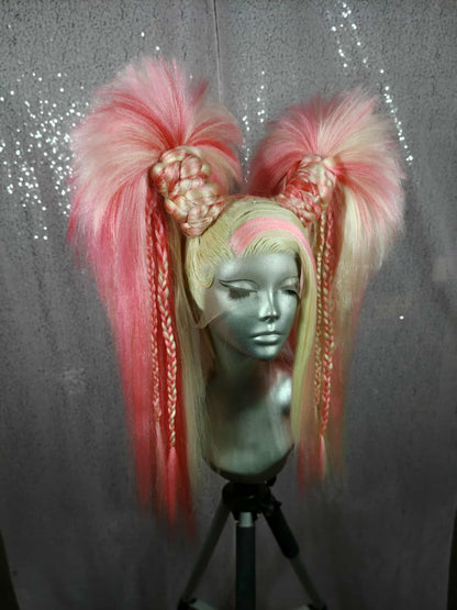 Pink Y2K Pigtails
